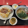 馬さんの店・龍仙　炒飯と半ラーメンセット